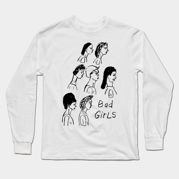 badgirls Long Sleeve T-Shirt by teresawatsonartist